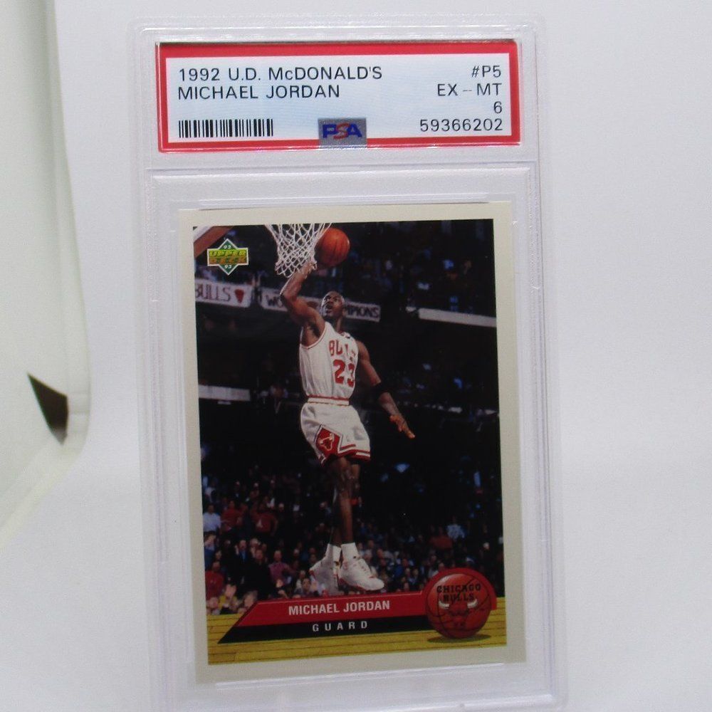 1992 U.D. McDonald’s Michael Jordan #P5 Chicago Bulls PSA 6 - Picture 3 of 4